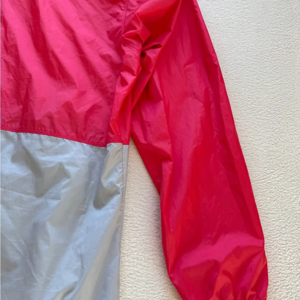 Columbia Women’s XL Pink Gray Windbreaker Hooded Zip Jacket - Picture 10 of 16